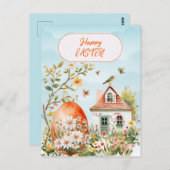 ハッピーイースターホームジャイアントイースターエッグデイジー ポストカード (正面/裏面)