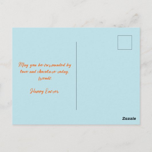 ハッピーイースターホームジャイアントイースターエッグデイジー ポストカード (裏面)