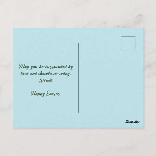 ハッピーイースターホームジャイアントイースターエッグデイジー ポストカード (裏面)