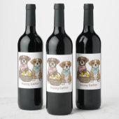 ハッピーイースターボクサードッグ ワインラベル (ボトル)