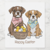 ハッピーイースターボクサードッグ ワインラベル (シングルラベル)