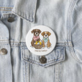ハッピーイースターボクサードッグ 缶バッジ (インサイチュ)