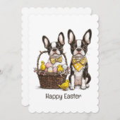 ハッピーイースターボストンテリアドッグス シーズンカード (正面/裏面)