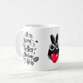 ハッピーイースターマグカップ：フェスティバルと陽気なデザイン コーヒーマグカップ (正面左)