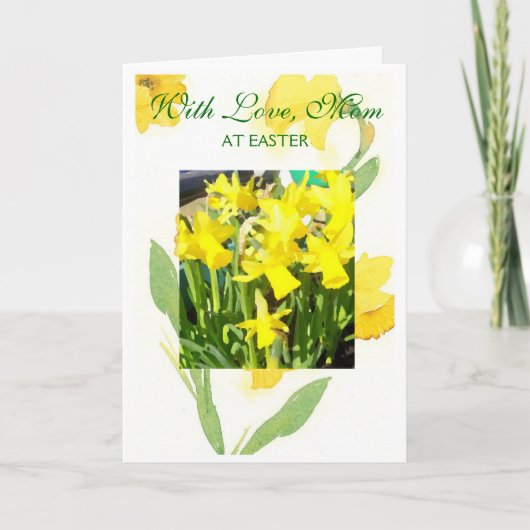 ハッピーイースターマムカード – Daffodils シーズンカード (正面)