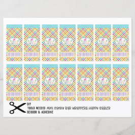 ハッピーイースターミニキャンディチョコレートバーラッパDIY