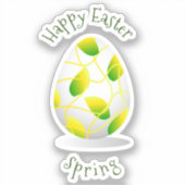 ハッピーイースターミニマルかわいらしリズム シール (正面)