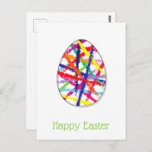ハッピーイースターミニマル卵 ポストカード (正面/裏面)