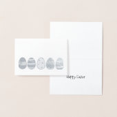 ハッピーイースターメタリック卵狩りイースターバスケットエッグ 箔カード (ディスプレー)