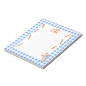 ハッピーイースターメモ帳(バニーとニンジン)。 ノートパッド (回転)