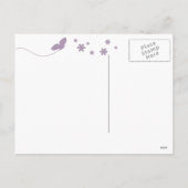 ハッピーイースターモダンエッグパステルパープルホリデーポスト シーズンポストカード (裏面)