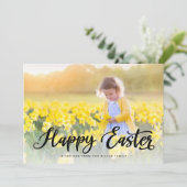 ハッピーイースターモダンスクリプト写真 シーズンカード (スタンド正面)