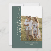 ハッピーイースターモダンミニマリストSageグリーンカード シーズンカード (正面)