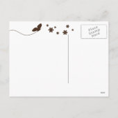 ハッピーイースターモダン卵チョコレートブラウン葉書 シーズンポストカード (裏面)