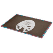 ハッピーイースターモダン卵チョコレートブラウン カッティングボード (角)