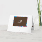 ハッピーイースターモダン卵チョコレートブラウン シーズンカード (裏面)