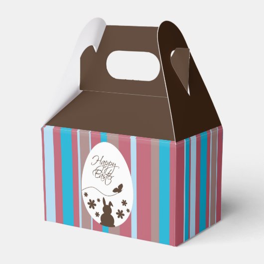 ハッピーイースターモダン卵チョコレートブラウン フェイバーボックス (裏面サイド)