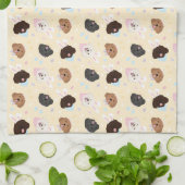 ハッピーイースターモルティポドス キッチンタオル (折り畳み)