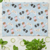 ハッピーイースターモルティポドス キッチンタオル (折り畳み)