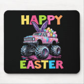 ハッピーイースターモンスタートラックイースターエッグトドラーキッド マウスパッド (正面)
