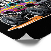 ハッピーイースターモンスタートラックイースターエッグ狩りボーイズ ポスター (角)