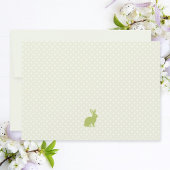 ハッピーイースターライトグリーンラビットフォトコラージュ シーズンカード