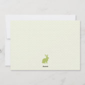 ハッピーイースターライトグリーンラビットフォトコラージュ シーズンカード (裏面)