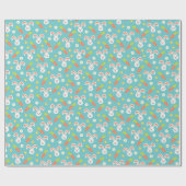 ハッピーイースターラビットアンドニンジン ラッピングペーパー (フラット)