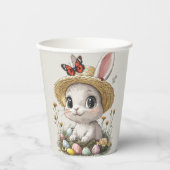 ハッピーイースターラビットエッグラディバグ蝶 紙コップ (正面)