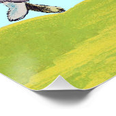 ハッピーイースターランニングズパステルラビット ポスター (コーナー)