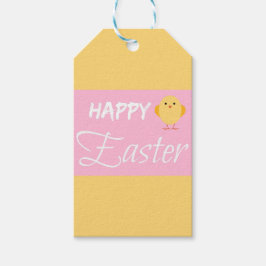 ハッピーイースターリトルチックイエロー ギフトタグ