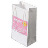 ハッピーイースターリトルチックホワイトスモール抱き枕 スモールペーパーバッグ (裏面アングル)