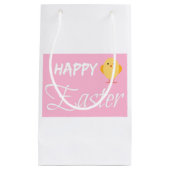 ハッピーイースターリトルチックホワイトスモール抱き枕 スモールペーパーバッグ (正面)