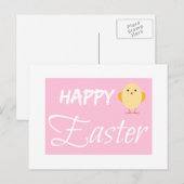 ハッピーイースターリトルチックホワイト シーズンポストカード (正面/裏面)