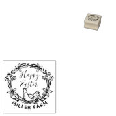 ハッピーイースターリースモノグラム卵印 ラバースタンプ (押印)