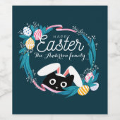 ハッピーイースターリース食品および飲料ラベルセット ワインラベル (シングルラベル)