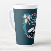 ハッピーイースターリース黒猫(バンニーイヤー) カフェラテマグ (左アングル)