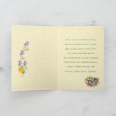 ハッピーイースターロシアのに卵とケーキとキャンドル シーズンカード (内部)