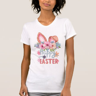 ハッピーイースターワイシャツ(レディースバニーラビットグラフィック) Tシャツ