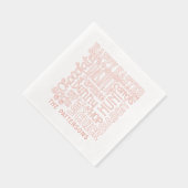 ハッピーイースターワードアートタイポグラフィパーソナライズされた名 箔ナプキン (右)