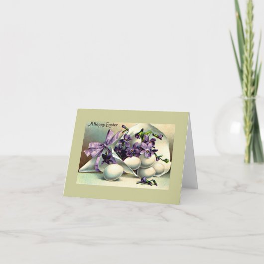 ハッピーイースターヴィオレット&エッグスヴィンテージ シーズンカード (正面)