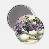 ハッピーイースターヴィオレット&エッグスヴィンテージ マグネット (正面/裏面)