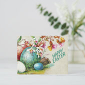 ハッピーイースターヴィンテージイラストレーション シーズンポストカード (スタンド正面)