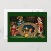 ハッピーイースターヴィンテージイースター シーズンポストカード (正面/裏面)