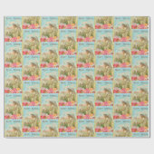 ハッピーイースターヴィンテージエンジェルとラムギフトラップ ラッピングペーパー (フラット)