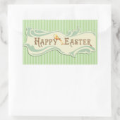 ハッピーイースターヴィンテージセージ緑のシール 長方形シール (バッグ)
