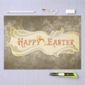 ハッピーイースターヴィンテージティッシュペーパー 薄葉紙 (クラフト)