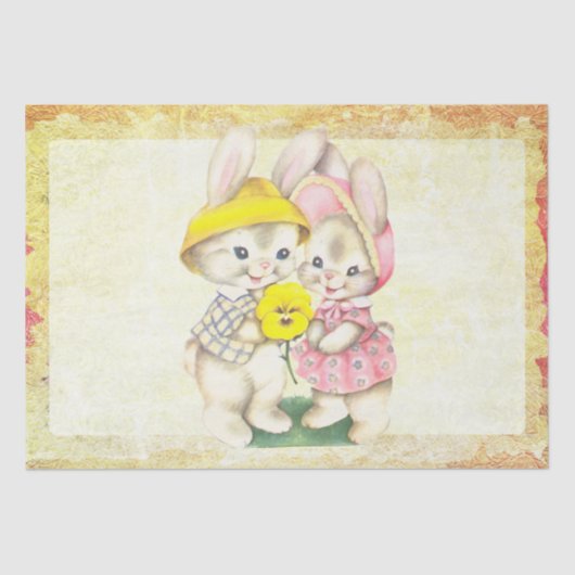 ハッピーイースターヴィンテージティッシュペーパー 薄葉紙 (正面)