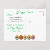 ハッピーイースターヴィンテージバニーラビットポストカード シーズンポストカード (裏面)