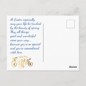 ハッピーイースターヴィンテージバニー ポストカード (裏面)